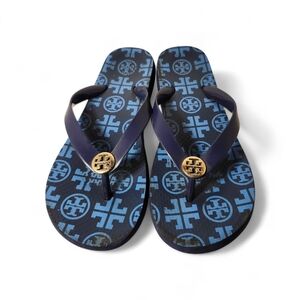 Tory Burch Size 7 Blue Flip Flops